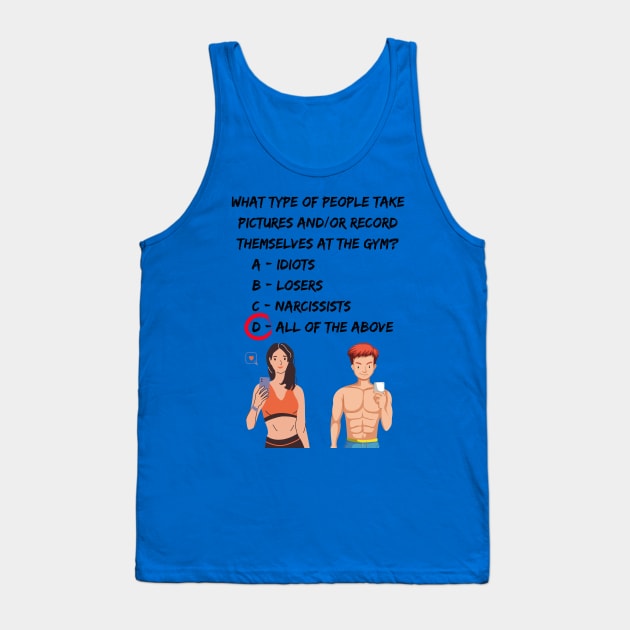 Gym Nation PSA workout cartoon Tank Top by Arctic Fitness Official